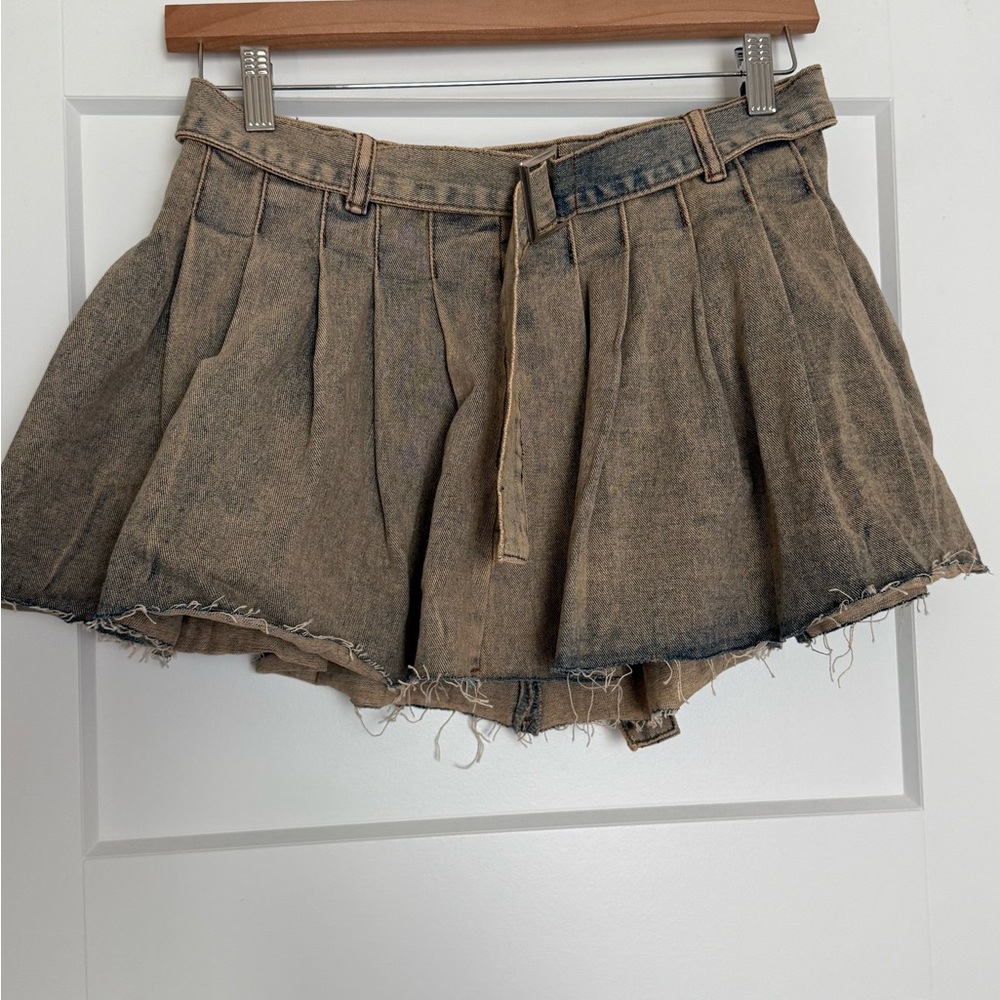 Mini denim skirt